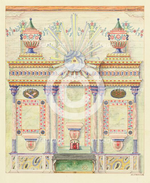 Reredos and Wall Paintings, 1937. Creator: Randolph F Miller.