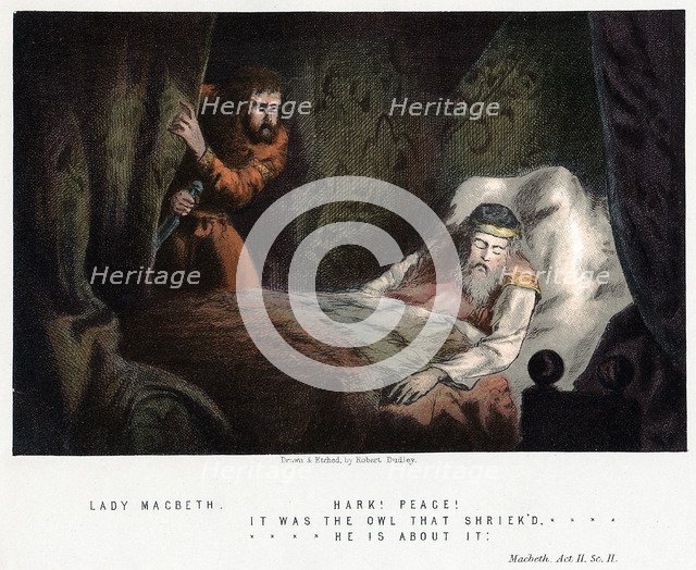 Scene from Shakespeare's Macbeth, c1858. Artist: Robert Dudley