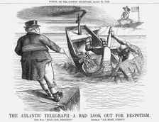 'The Atlantic Telegraph - A bad look out for Despotism', 1858. Artist: Unknown