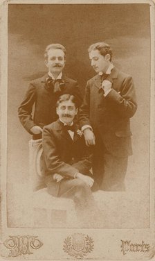 Marcel Proust, Lucien Daudet and Robert de Flers, 1896. Creator: Wegener, Otto (1849-1924).