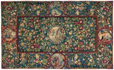 Table Carpet (Depicting Scenes from the Life of Christ), Netherlands, 1600/50. Creator: Unknown.
