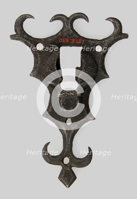 Escutcheon plate, German, 16th century. Creator: Unknown.