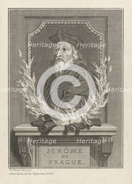 Portrait of Jerome of Prague, 1712. Artist: Picart, Bernard (1673–1733)
