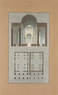Church of the French Protestants (Eglise Français du Saint Esprit), New York..., 1831-34. Creator: Alexander Jackson Davis.