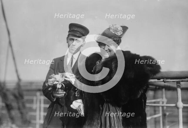 Mary Garden and Flower Boy??, between c1910 and c1915. Creator: Bain News Service.
