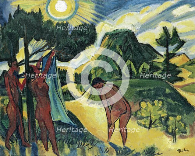 Summer in Nidden, 1919-1920. Creator: Max Pechstein.