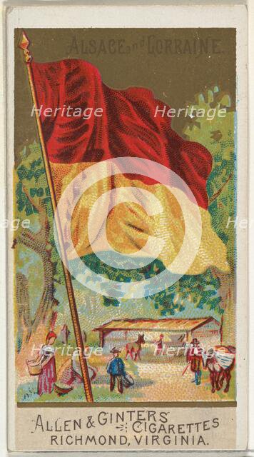 Alsace and Lorraine, from Flags of All Nations, Series 2 (N10) for Allen & Ginter Cigarett..., 1890. Creator: Allen & Ginter.