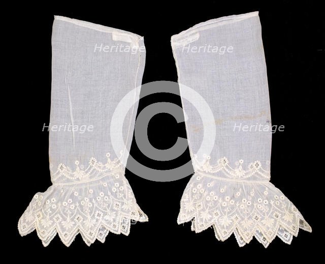 Undersleeves, American, ca. 1855. Creator: Unknown.