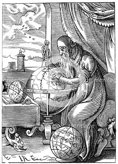 A German man of letters, 16th century (1849).Artist: Jost Amman