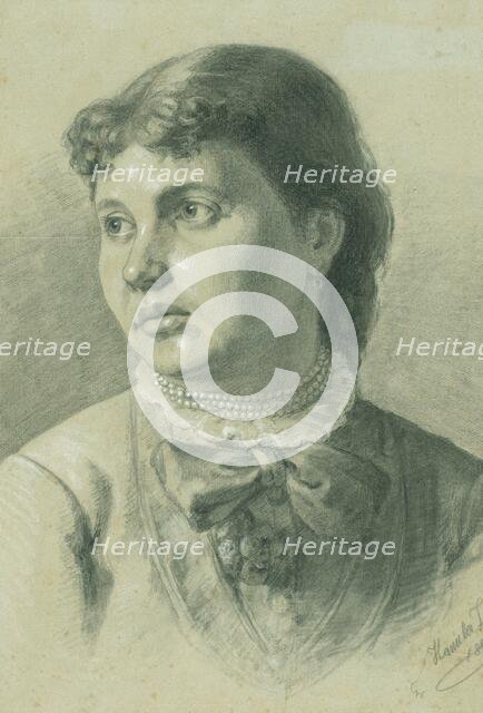 Study for a portrait of a girl, 1879. Creator: Jozef Hanula.