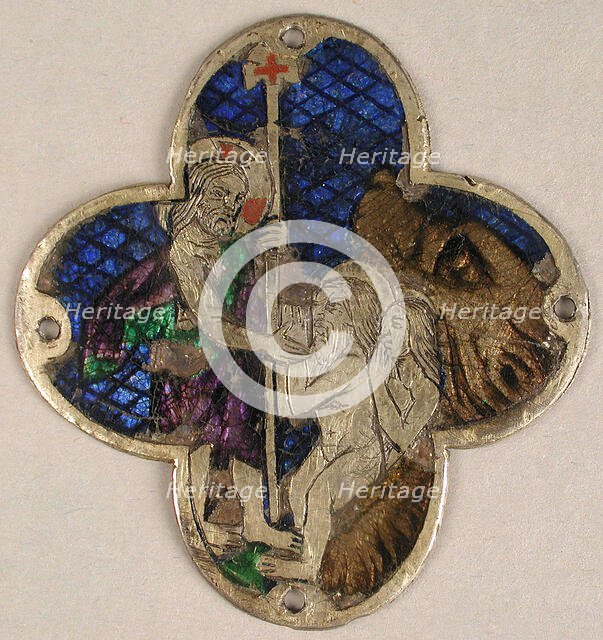 Plaque with Christ with Adam and Eve in Limbo, Catalan, 14th century. Creator: Unknown.