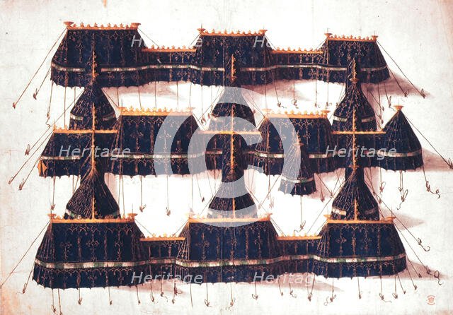 Design for a royal pavilion, early 16th century.  Creator: Unknown.