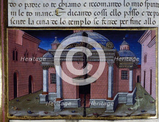 Miniature depicting the scene immediately after the death of Jesus..., 1476 Creator: Cristoforo De Predis.