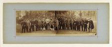 Panorama / group portrait of soldiers, 1870. Creator: Andre-Adolphe-Eugene Disderi.
