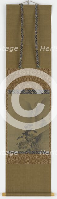 Pine trees and waterfall, Edo period, 1615-1868. Creator: Unknown.