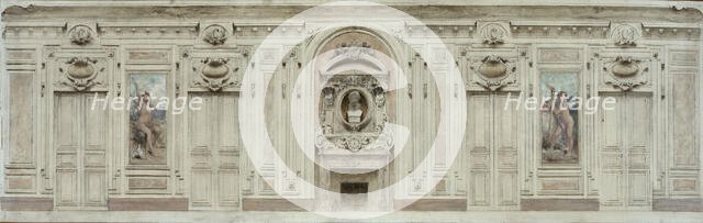 Esquisse pour la salle des mariages de la mairie de Courbevoie : L'amour - L'hyménée, 12–1884. Creator: Theobald Chartran.