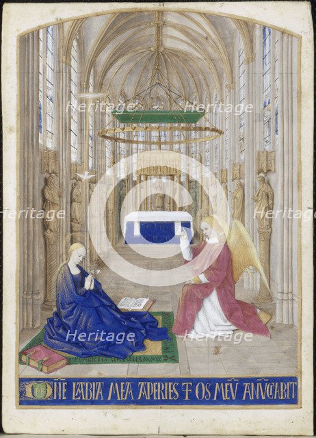 The Annunciation (Hours of Étienne Chevalier). Artist: Fouquet, Jean (1420–1481)