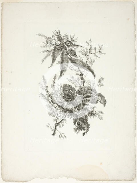 Bouquet, from Collection of New Flowers of Taste for the Manufacture of Persian Cloth..., 1765/70. Creator: Johann Heinrich Hess.
