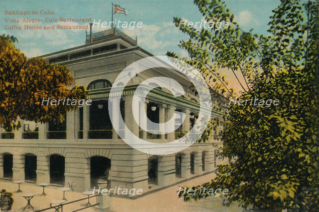 'Santiago de Cuba. Vista Alegre - Café Restaurant. Coffee House and Restaurant', c1910. Artist: Unknown.