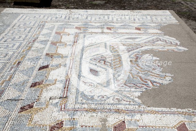 A mosaic floor in the House of the Swastika Cross, Conimbriga, Portugal, 2009. Artist: Samuel Magal