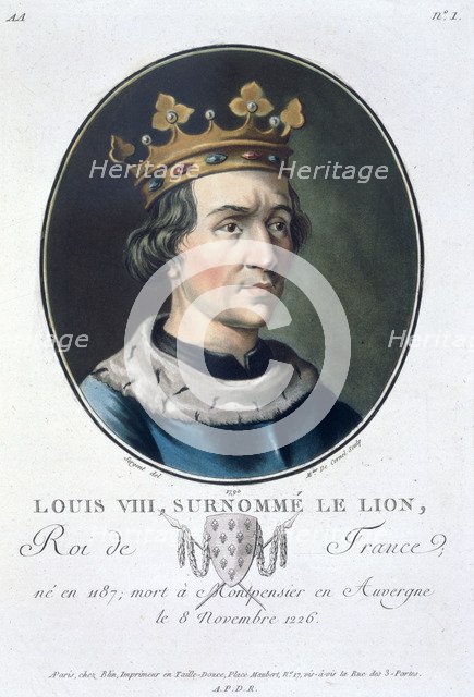 Louis VIII, known as 'the Lion', King of France, (1790). Artist: Marie Jeanne Louise Francoise Suzanne Champion de Cernel