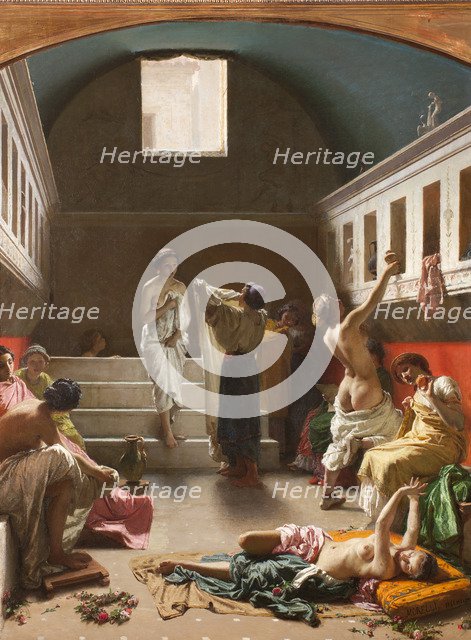 The Baths of Pompeii, 1861. Artist: Morelli, Domenico (1826-1901)