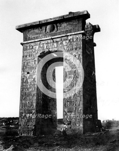 Gate to the north of Karnak, Nubia, Egypt, 1878. Artist: Felix Bonfils