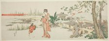 Goldfish vendor, Japan, c. 1801/05. Creator: Hokusai.