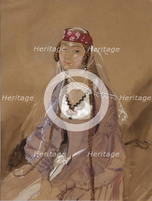 Portrait of Countess Marta Sologashvili, Princess Eristavi, 1840-1842. Artist: Gagarin, Grigori Grigorievich (1810-1893)