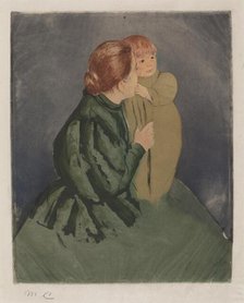 Peasant Mother and Child, c. 1894. Creator: Mary Cassatt.