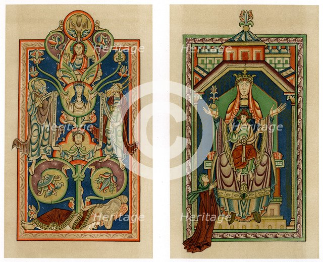 Tree of Jesse and Virgin and Child enthroned, c1130-1140. Artist: Unknown