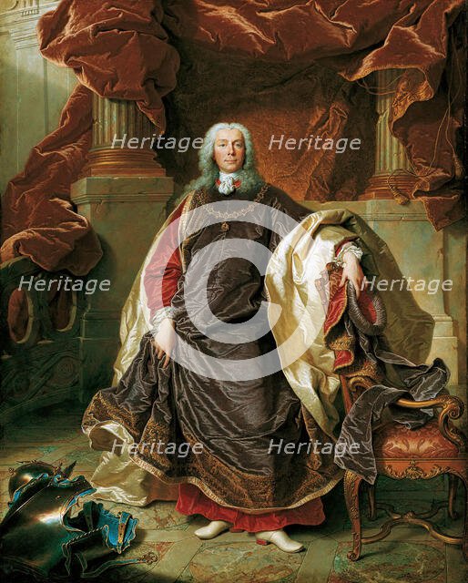 Portrait of Prince Joseph Wenzel I of Liechtenstein (1696-1772), 1740. Creator: Rigaud, Hyacinthe François Honoré (1659-1743).