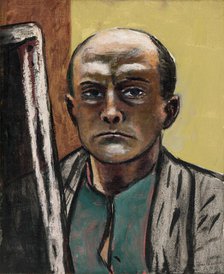 Self-Portrait in Olive and Brown, 1945. Creator: Max Beckmann.