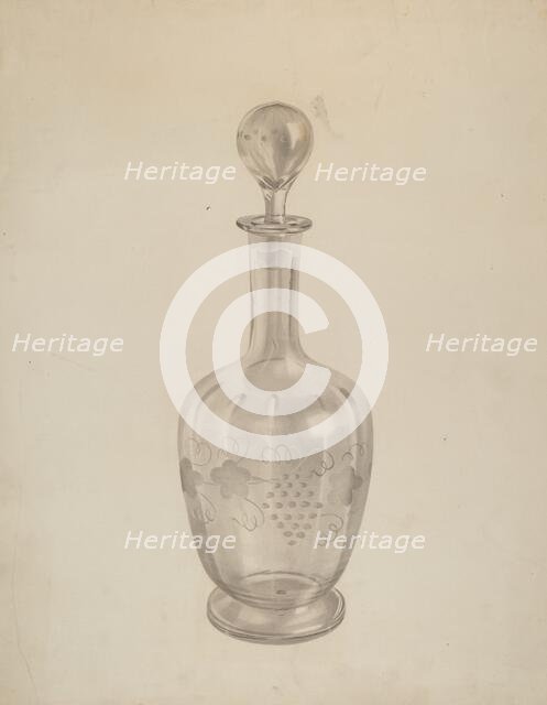 Decanter, c. 1938. Creator: Michael Fenga.