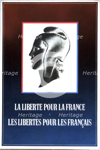 'Freedom for France - freedom for the French', World War II poster, 1940. Creator: Unknown.