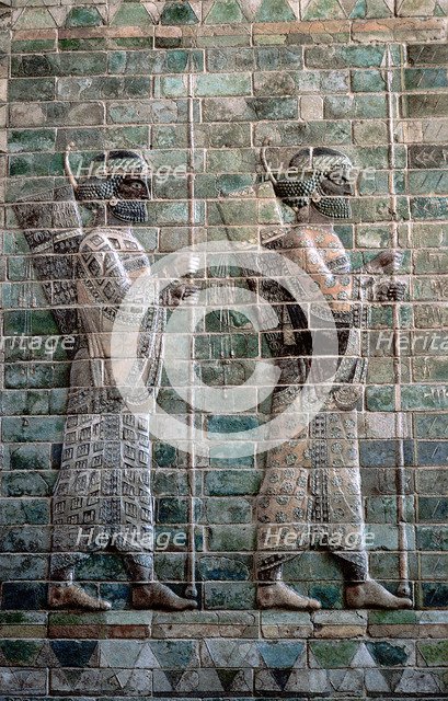 Relief showing archers of the Persian Royal Guard, Palace of Darius I, Susa, c500 BC. Artist: Unknown