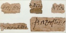 Papyri Fragments, Coptic, 7th century. Creator: Unknown.