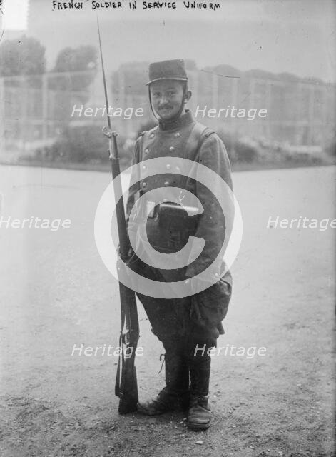 French soldier in service uniform, between c1914 and c1915. Creator: Bain News Service.