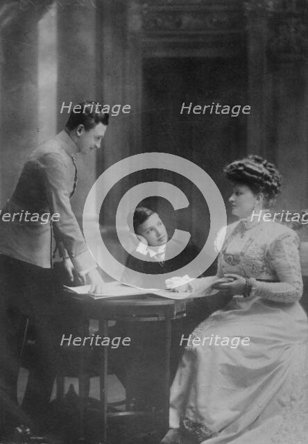 Archdukes Carl Franz Josef & Max & their mother Archduchess Maria Josefa, between c1910 and c1915. Creator: Bain News Service.