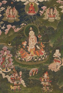 Thangka of the Avalokiteshvara, 18th century. Creator: Tibetan culture.