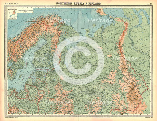 Map of Northern Russia and Finland. Artist: Unknown.