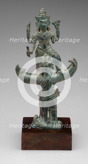 God Vishnu on His Mount, Garuda, Angkor period, 12th century. Creator: Unknown.