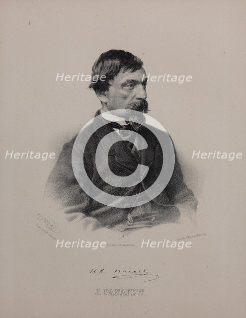 Portrait of the author Ivan Ivanovich Panaev (1812-1862), 1860s.
