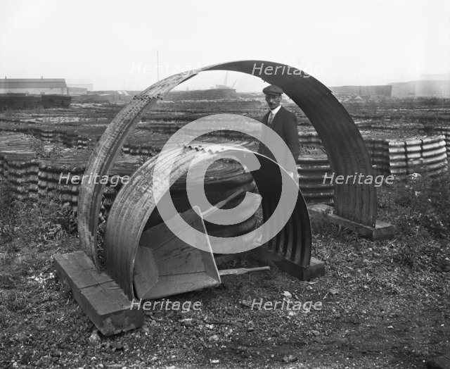 Ministry of Munitions Surplus Store, Canning Town, London, January 1919. Artist: H Bedford Lemere.