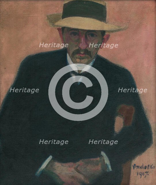 Portrait of a seated man (Dr. Sürger), 1907. Creator: Július Andorko.