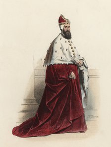 Duke of Venice, in the modern age, color engraving 1870.