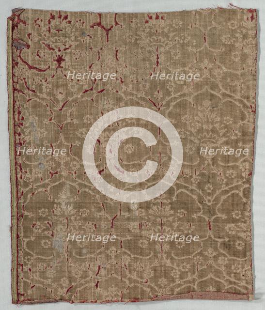 Velvet Fragment, 1400s. Creator: Unknown.