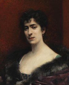 Portrait of Baroness Delort de Gléon, 1875-1900. Creator: Emmanuel de Dieudonne.