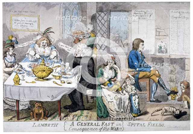 'A General Fast in consequence of the War!!', 1794. Artist: Isaac Cruikshank