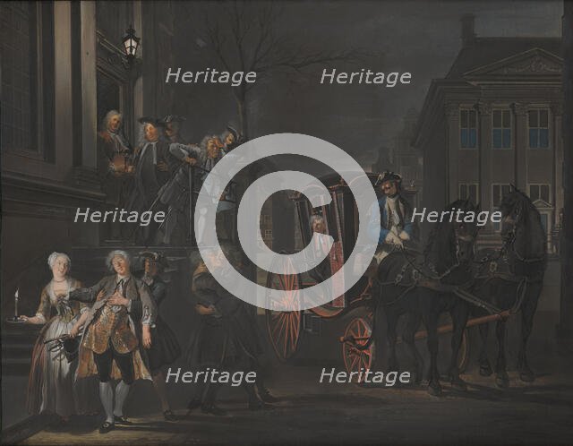 'Ibant qui poterantt' (Those who could, walked; those who could not, fell), c1720-1750. Creator: Cornelis Troost.